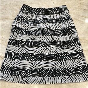 Jackie Jon | Tiered Polka Dot Pencil Skirt | Black & White | Size 6